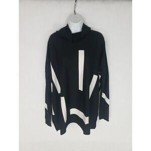 Planet Lagenlook Sweater Tunic Black & White XL OS Pima Cotton Turtleneck